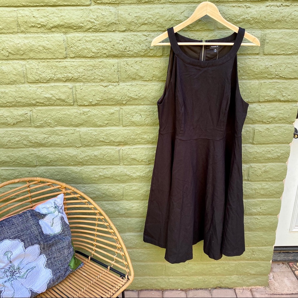 Torrid Black Halter Fit and Flare Dress